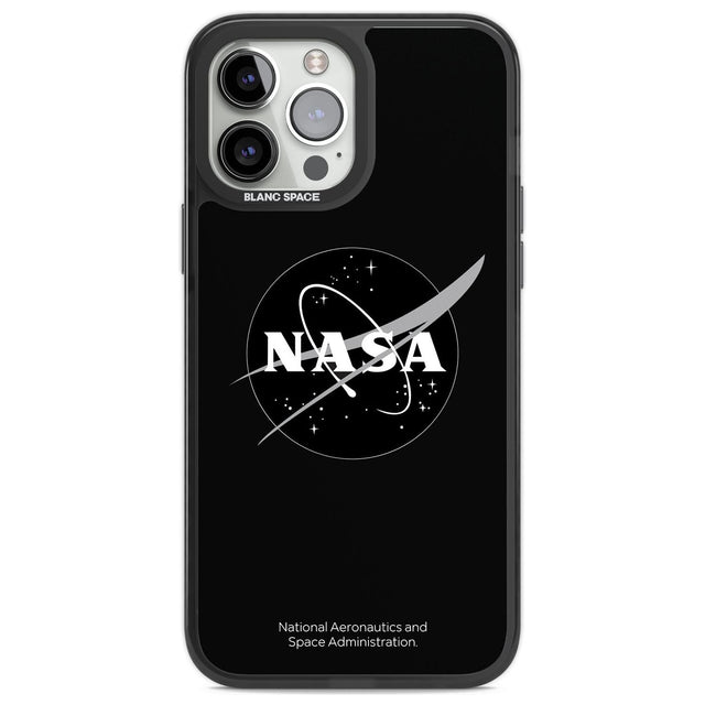 Dark NASA Meatball Phone Case iPhone 13 Pro Max / Black Impact Case,iPhone 14 Pro Max / Black Impact Case Blanc Space
