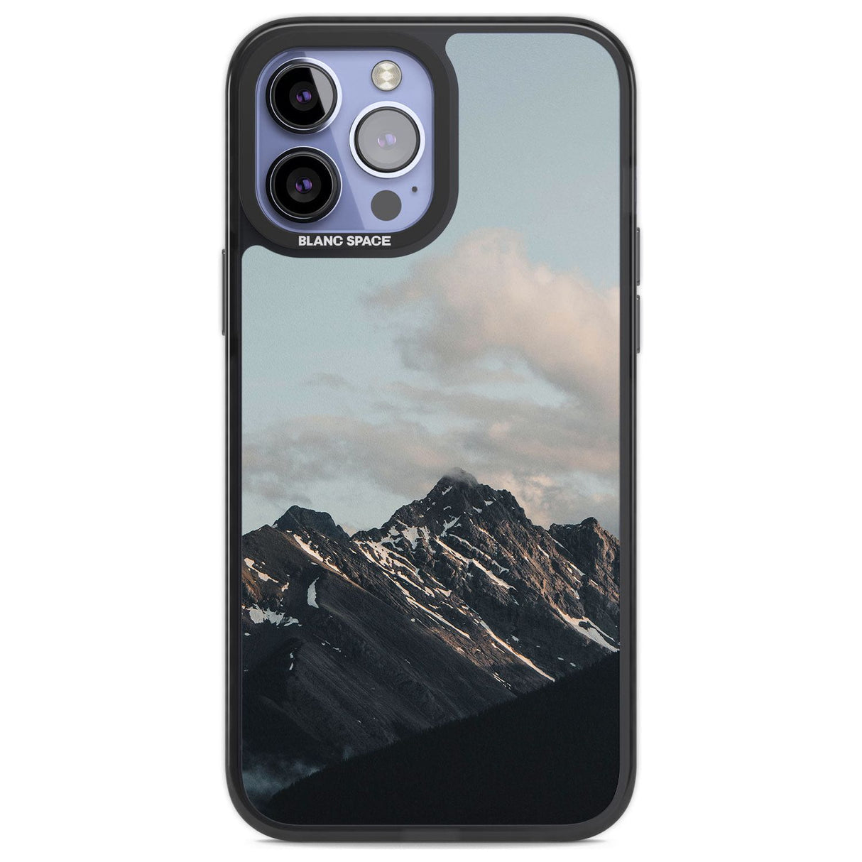 Mountain Range Phone Case iPhone 13 Pro Max / Black Impact Case,iPhone 14 Pro Max / Black Impact Case Blanc Space