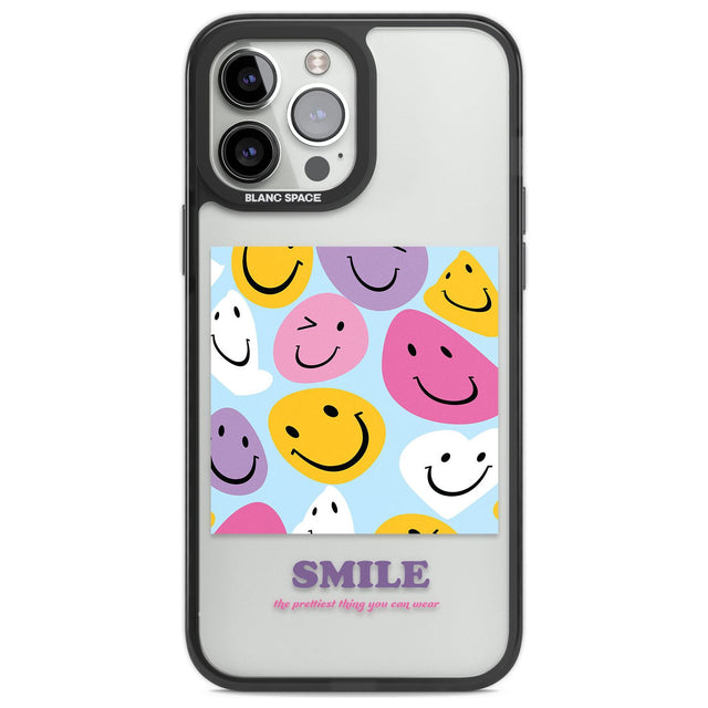 A Smile Phone Case iPhone 13 Pro Max / Black Impact Case,iPhone 14 Pro Max / Black Impact Case Blanc Space