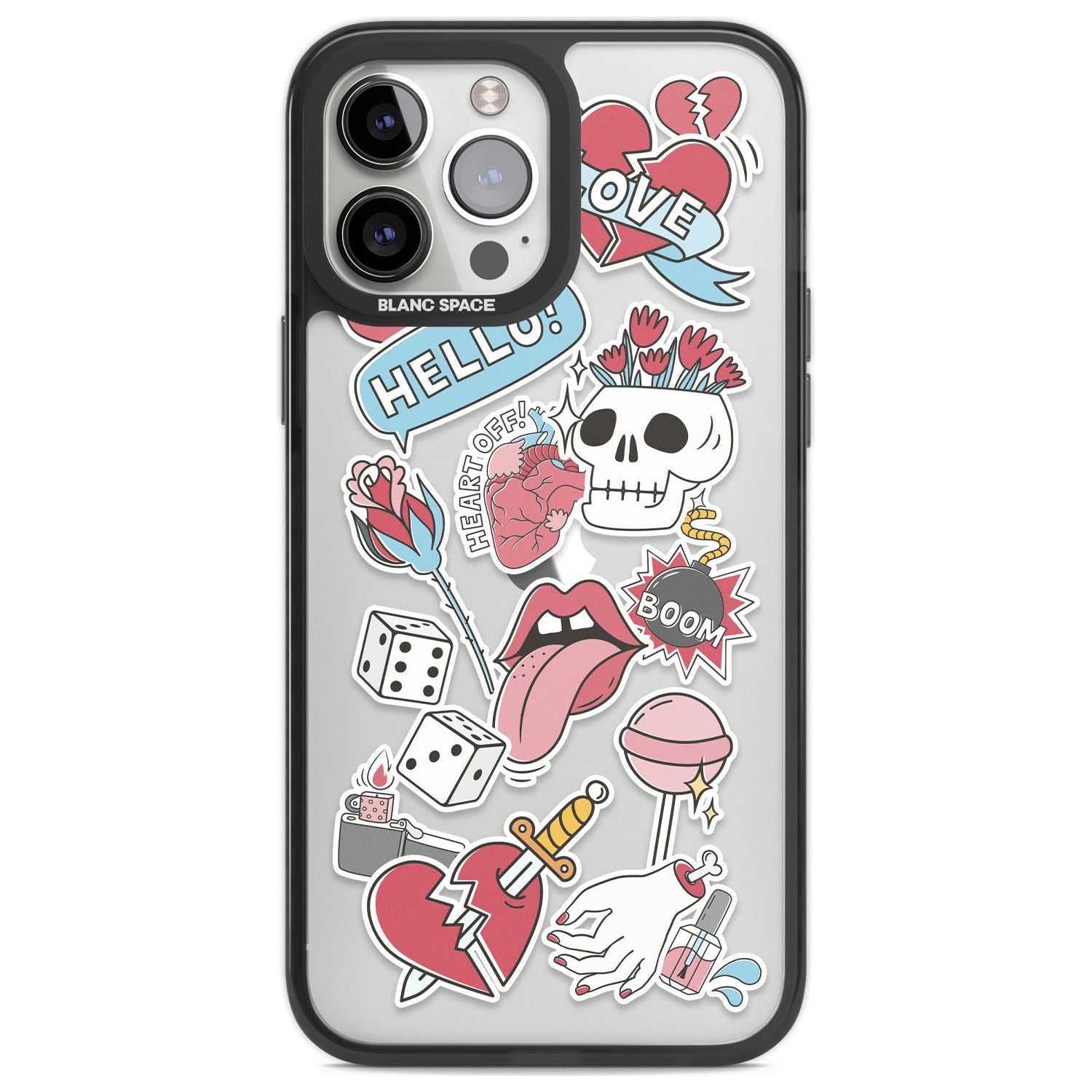 Skull & Flowers Stickers