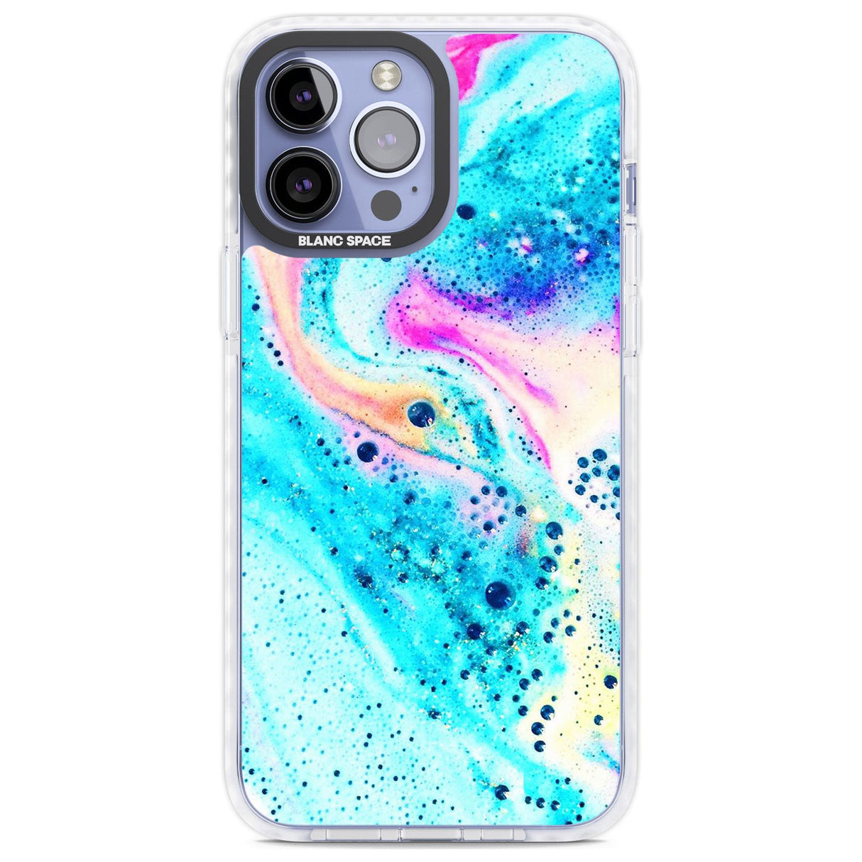 Ocean White Bath Bomb Phone Case iPhone 13 Pro Max / Impact Case,iPhone 14 Pro Max / Impact Case Blanc Space