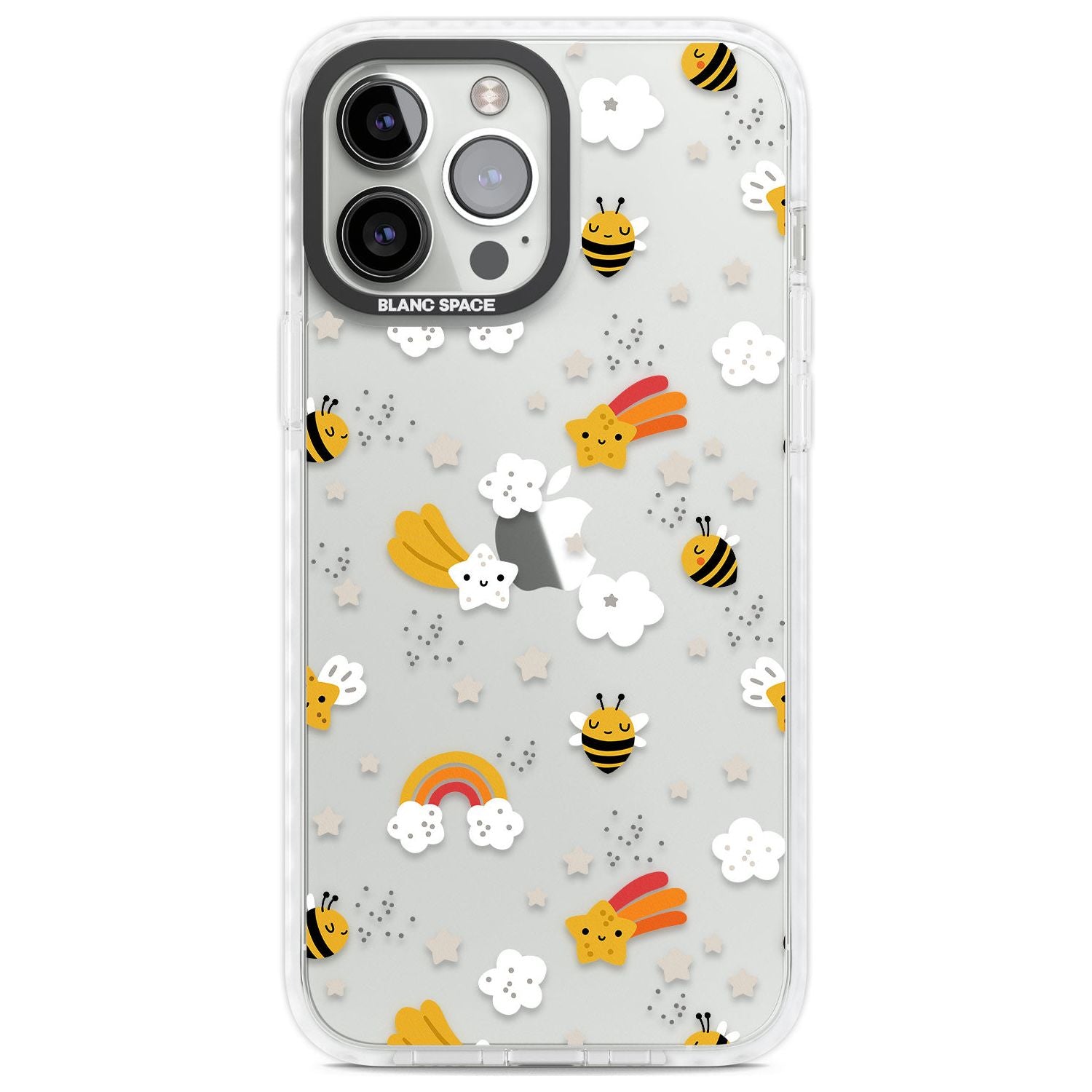 Busy Bee Phone Case iPhone 13 Pro Max / Impact Case,iPhone 14 Pro Max / Impact Case Blanc Space