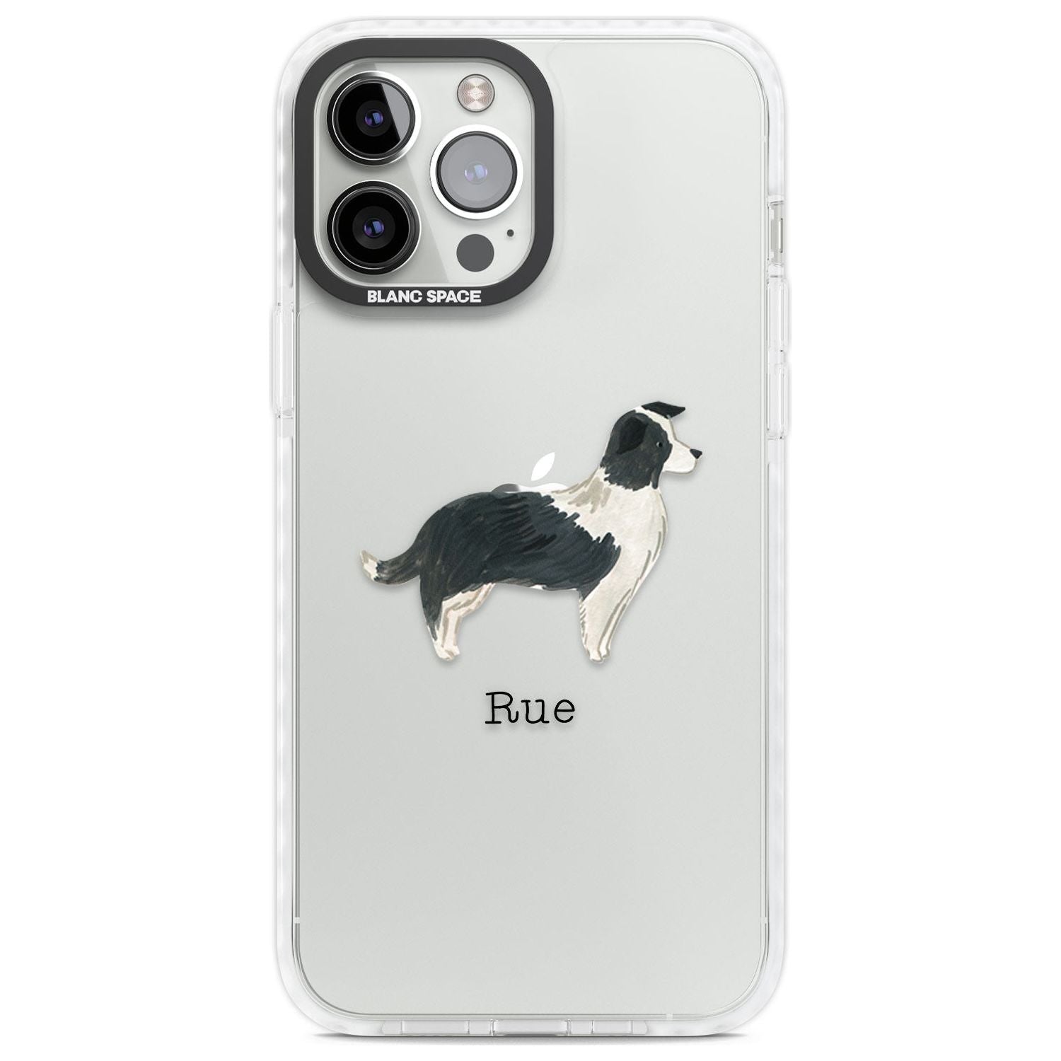 Personalised Border Collie Custom Phone Case iPhone 13 Pro Max / Impact Case,iPhone 14 Pro Max / Impact Case Blanc Space