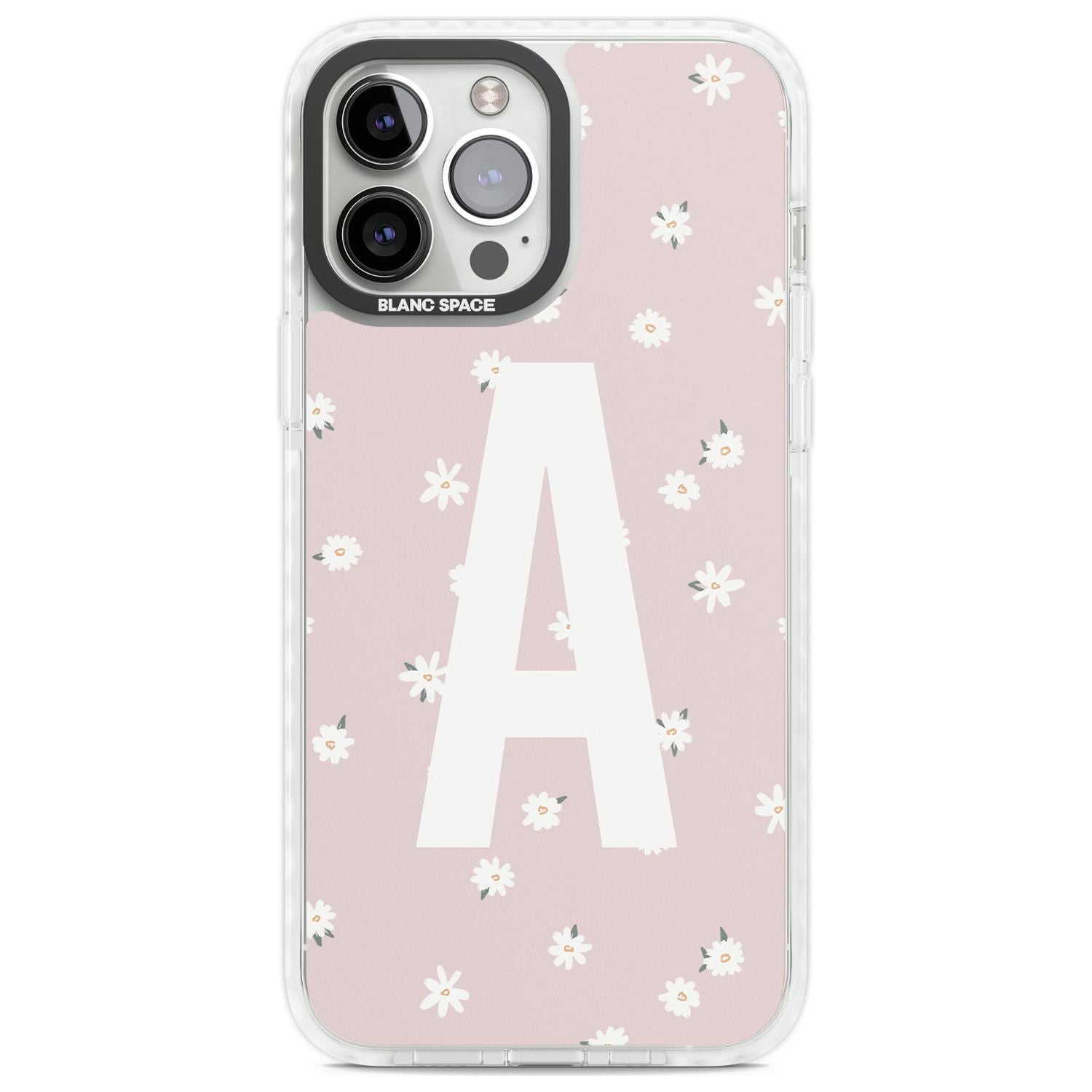 Personalised Pink Daisy Personalised Custom Phone Case iPhone 13 Pro Max / Impact Case,iPhone 14 Pro Max / Impact Case Blanc Space