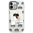Personalised Dachshund, Black- Dog Photo Custom Phone Case iPhone 13 Pro Max / Impact Case,iPhone 14 Pro Max / Impact Case Blanc Space