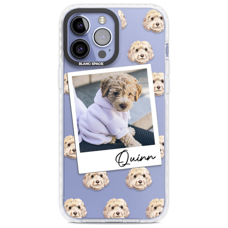 Personalised Cockapoo, Cream - Dog Photo Custom Phone Case iPhone 13 Pro Max / Impact Case,iPhone 14 Pro Max / Impact Case Blanc Space