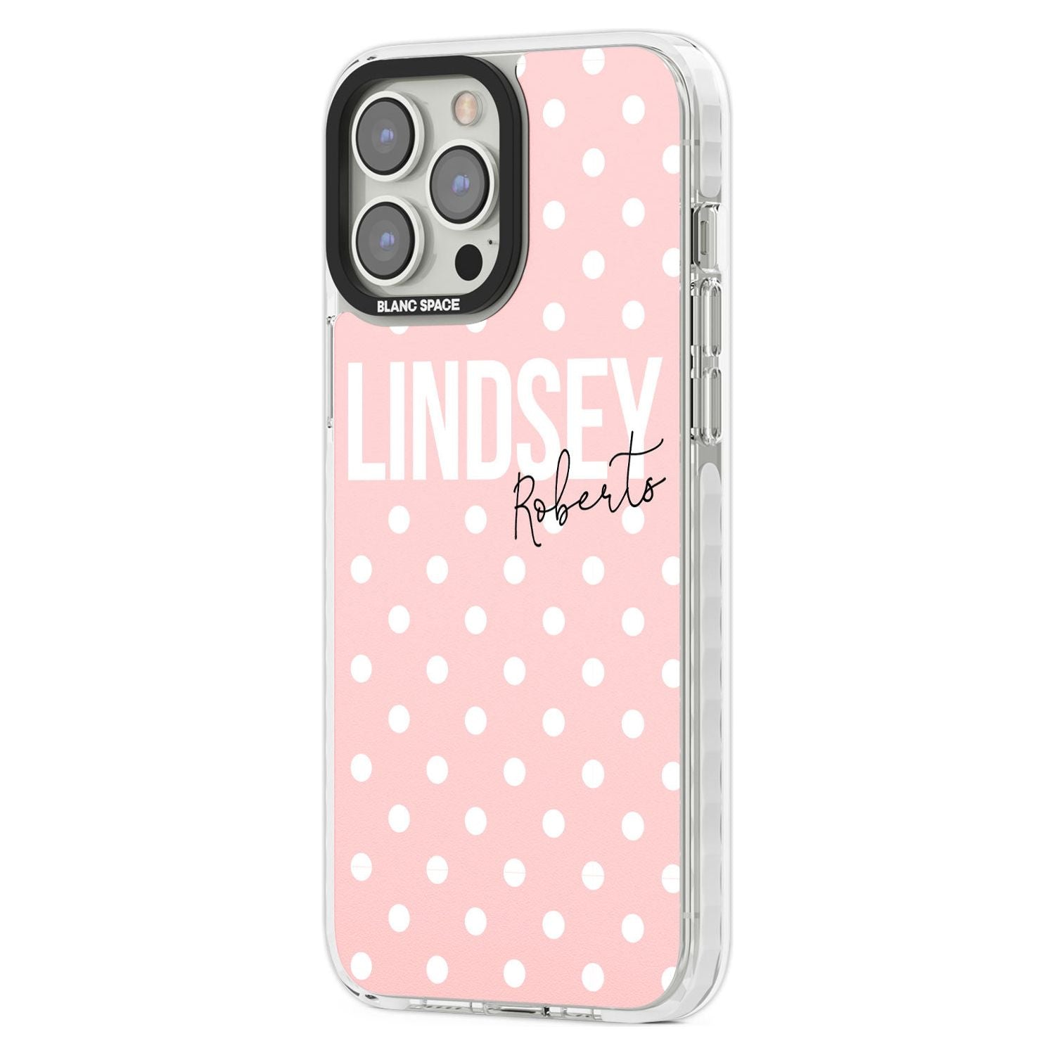 Personalised Pink Polka Custom Phone Case iPhone 15 Pro Max / Black Impact Case,iPhone 15 Plus / Black Impact Case,iPhone 15 Pro / Black Impact Case,iPhone 15 / Black Impact Case,iPhone 15 Pro Max / Impact Case,iPhone 15 Plus / Impact Case,iPhone 15 Pro / Impact Case,iPhone 15 / Impact Case,iPhone 15 Pro Max / Magsafe Black Impact Case,iPhone 15 Plus / Magsafe Black Impact Case,iPhone 15 Pro / Magsafe Black Impact Case,iPhone 15 / Magsafe Black Impact Case,iPhone 14 Pro Max / Black Impact Case,iPhone 14 Plu