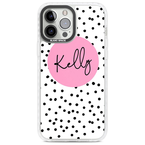Personalised Pink Circle & Dots