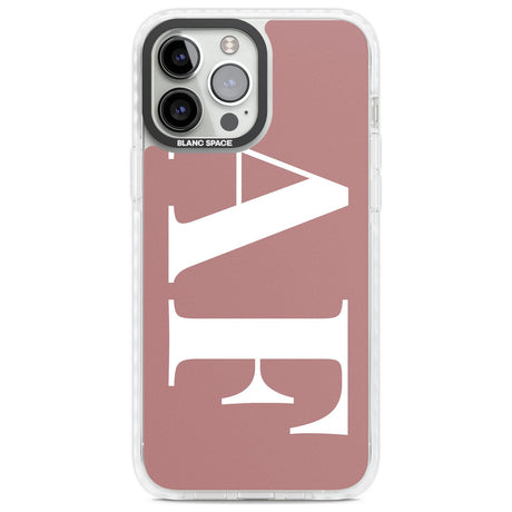 Personalised White & Rose Personalised Custom Phone Case iPhone 13 Pro Max / Impact Case,iPhone 14 Pro Max / Impact Case Blanc Space