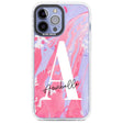 Personalised Pink & Purple - Marble Custom Phone Case iPhone 13 Pro Max / Impact Case,iPhone 14 Pro Max / Impact Case Blanc Space