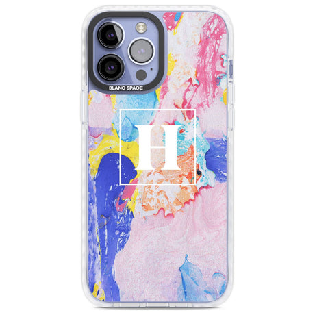 Personalised Mixed Pastels Marbled Paper Custom Phone Case iPhone 13 Pro Max / Impact Case,iPhone 14 Pro Max / Impact Case Blanc Space