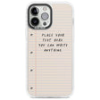 Personalised School Paper Custom Phone Case iPhone 13 Pro Max / Impact Case,iPhone 14 Pro Max / Impact Case Blanc Space