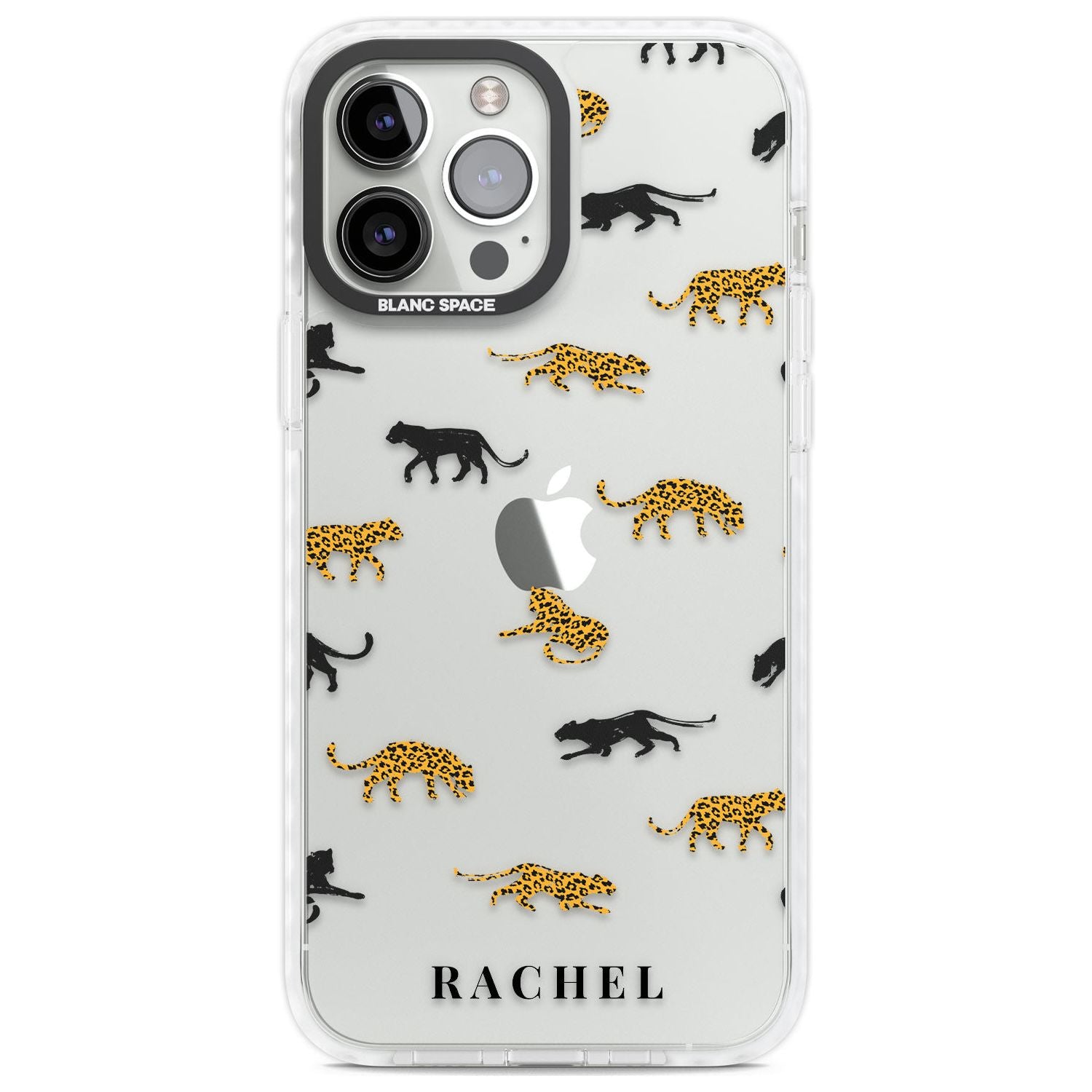 Personalised Jaguar Pattern on Transparent Custom Phone Case iPhone 13 Pro Max / Impact Case,iPhone 14 Pro Max / Impact Case Blanc Space
