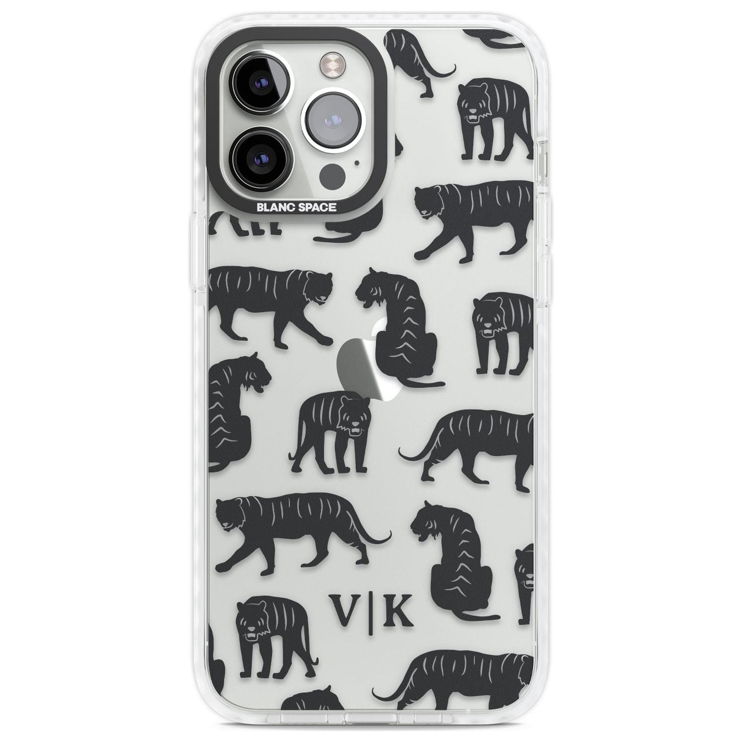 Personalised Tiger Silhouettes Custom Phone Case iPhone 13 Pro Max / Impact Case,iPhone 14 Pro Max / Impact Case Blanc Space