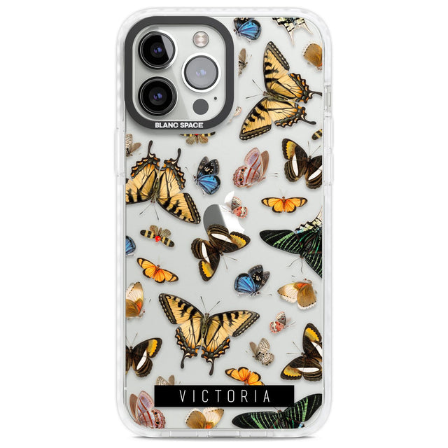 Personalised Photorealistic Butterfly Custom Phone Case iPhone 13 Pro Max / Impact Case,iPhone 14 Pro Max / Impact Case Blanc Space