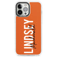 Personalised Bold Name: Orange Custom Phone Case iPhone 13 Pro Max / Impact Case,iPhone 14 Pro Max / Impact Case Blanc Space