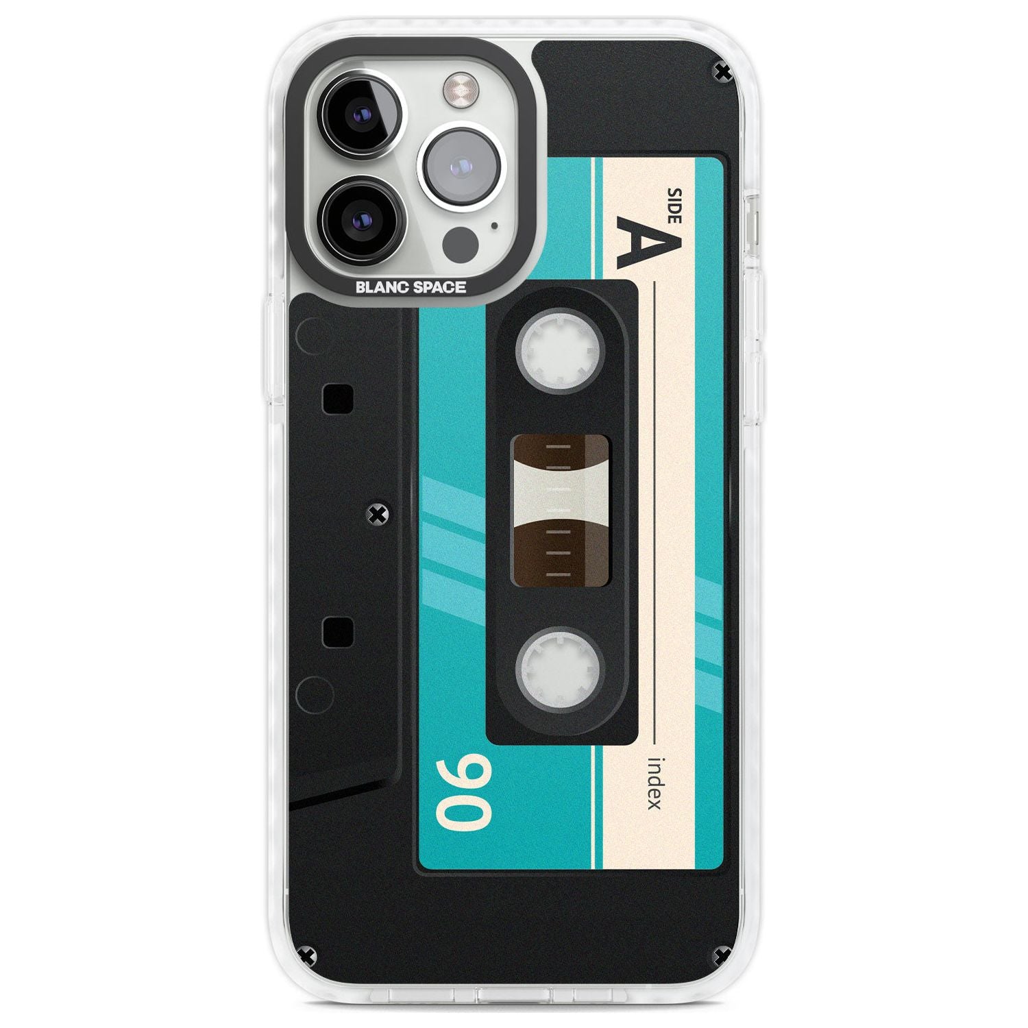 Personalised Dark Cassette Custom Phone Case iPhone 13 Pro Max / Impact Case,iPhone 14 Pro Max / Impact Case Blanc Space