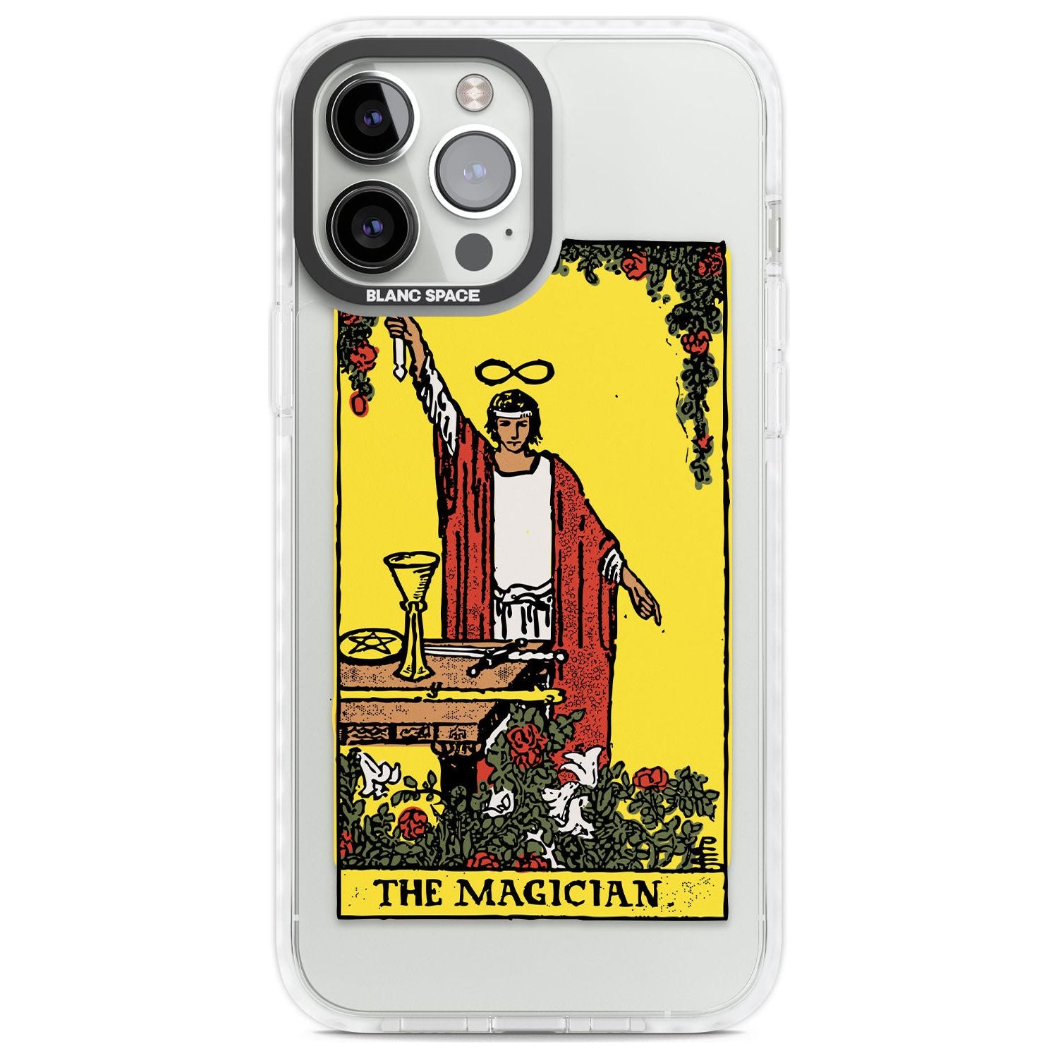 Personalised The Magician Tarot Card - Colour Phone Case iPhone 13 Pro Max / Impact Case,iPhone 14 Pro Max / Impact Case Blanc Space