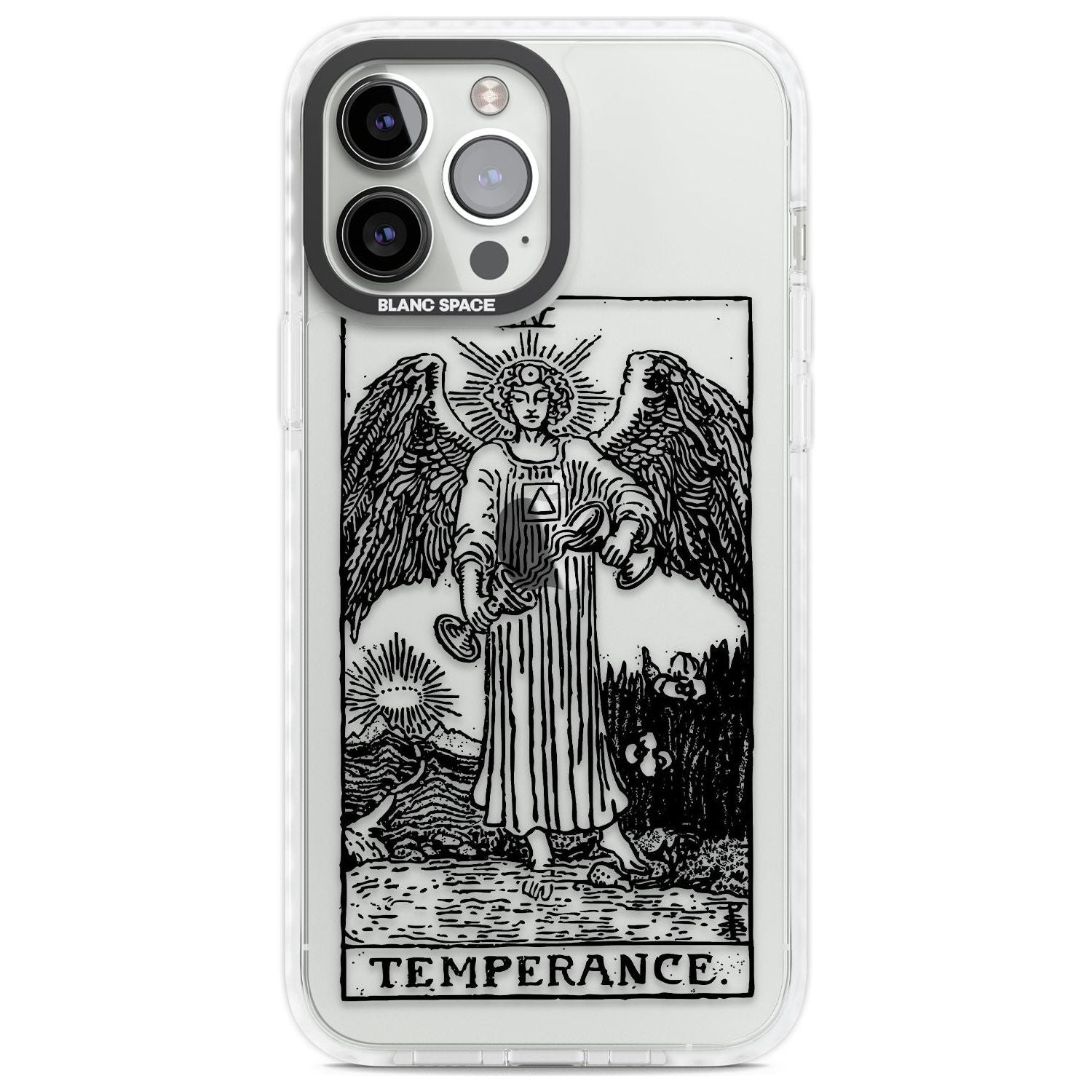 Personalised Temperance Tarot Card - Transparent Custom Phone Case iPhone 13 Pro Max / Impact Case,iPhone 14 Pro Max / Impact Case Blanc Space