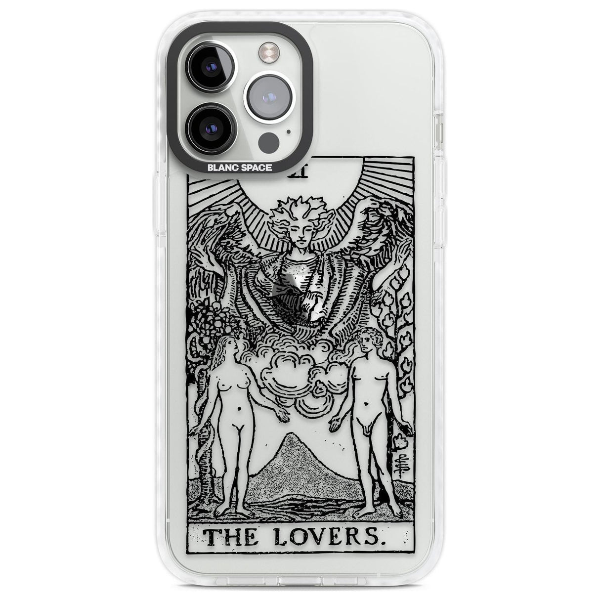 Personalised The Lovers Tarot Card - Transparent Custom Phone Case iPhone 13 Pro Max / Impact Case,iPhone 14 Pro Max / Impact Case Blanc Space