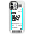 Personalised Glasgow Boarding Pass Custom Phone Case iPhone 13 Pro Max / Impact Case,iPhone 14 Pro Max / Impact Case Blanc Space