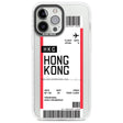 Personalised Hong Kong Boarding Pass Custom Phone Case iPhone 13 Pro Max / Impact Case,iPhone 14 Pro Max / Impact Case Blanc Space