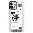 Personalised Chicago Boarding Pass Custom Phone Case iPhone 13 Pro Max / Impact Case,iPhone 14 Pro Max / Impact Case Blanc Space