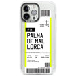 Personalised Palma De Mallorca Boarding Pass Custom Phone Case iPhone 13 Pro Max / Impact Case,iPhone 14 Pro Max / Impact Case Blanc Space