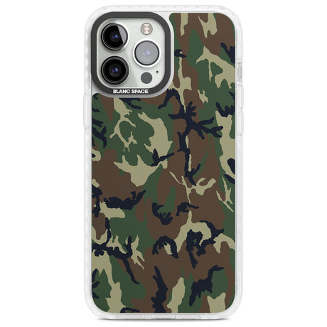 Forest Green Camo Phone Case iPhone 13 Pro Max / Impact Case,iPhone 14 Pro Max / Impact Case Blanc Space