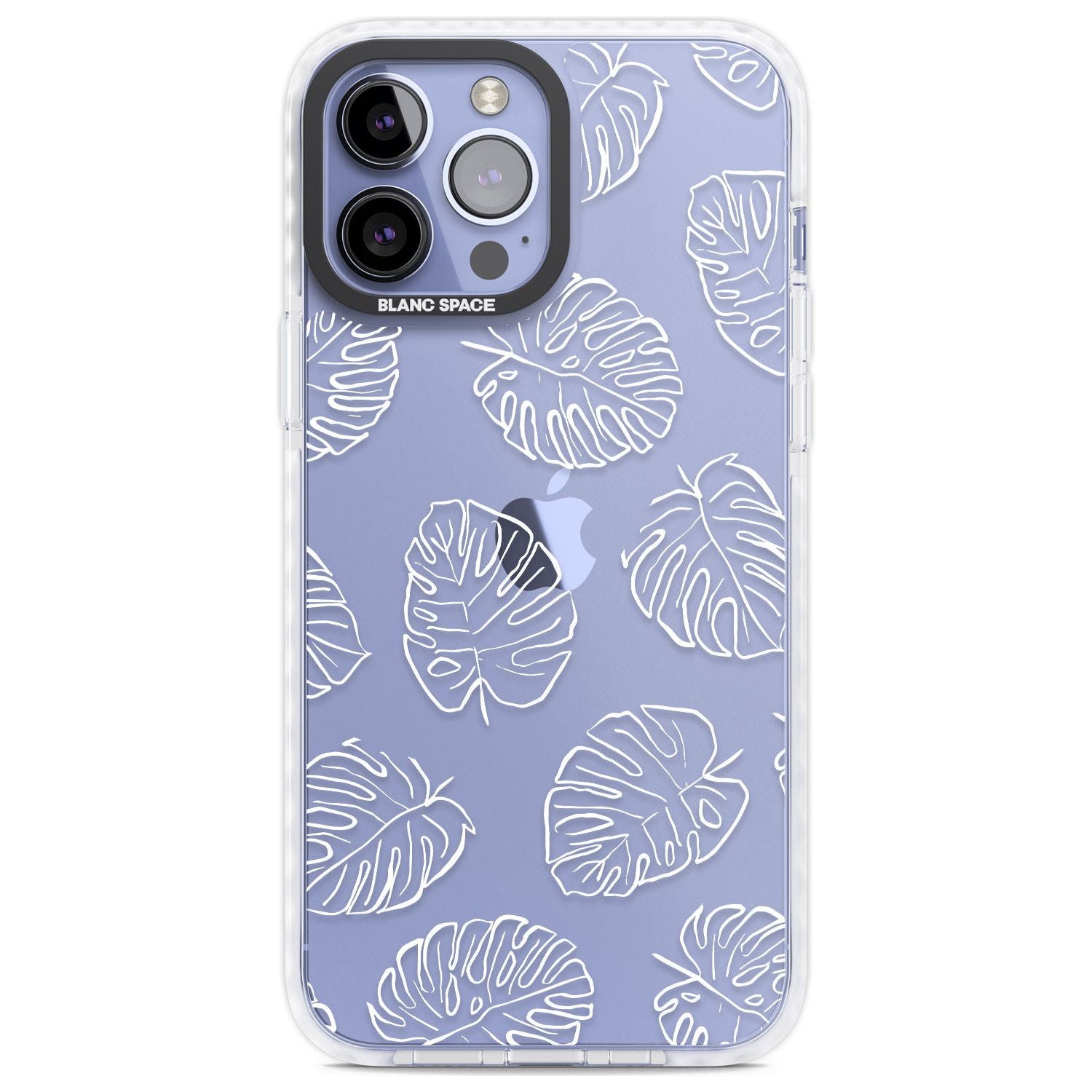 Monstera Leaves Phone Case iPhone 13 Pro Max / Impact Case,iPhone 14 Pro Max / Impact Case Blanc Space