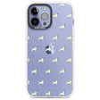 Bull Terrier Dog Pattern Clear Phone Case iPhone 13 Pro Max / Impact Case,iPhone 14 Pro Max / Impact Case Blanc Space