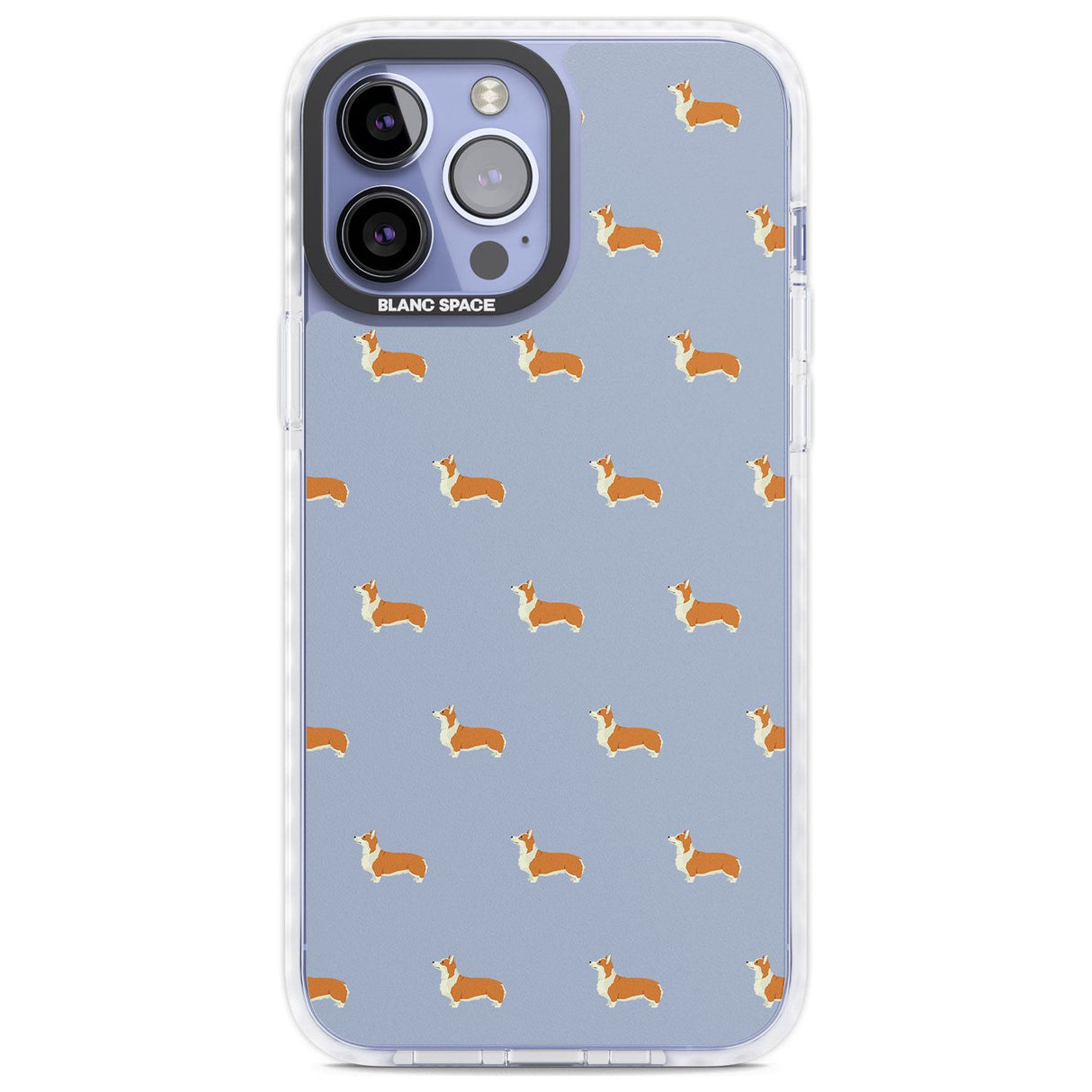 Pembroke Welsh Corgi Dog Pattern Phone Case iPhone 13 Pro Max / Impact Case,iPhone 14 Pro Max / Impact Case Blanc Space