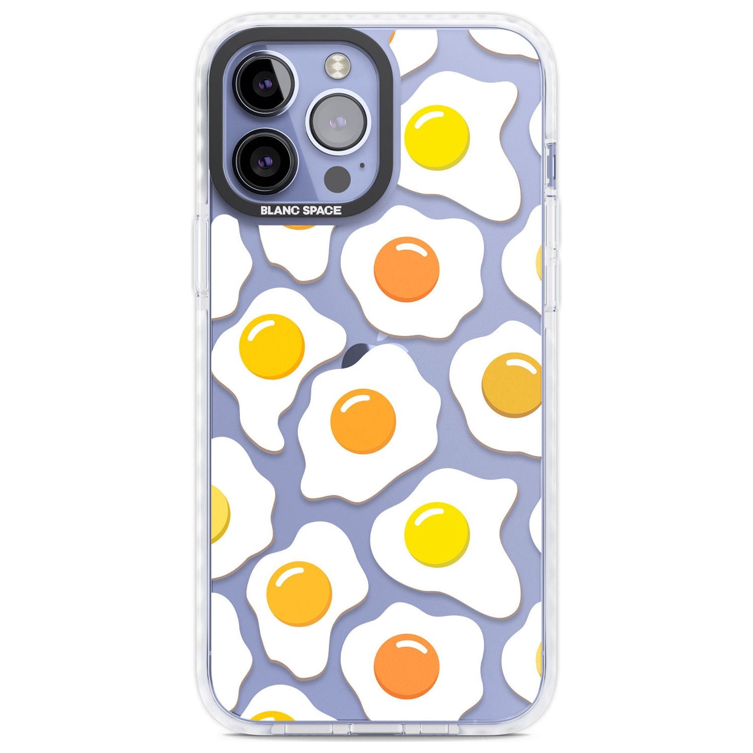 Fried Egg Pattern Phone Case iPhone 13 Pro Max / Impact Case,iPhone 14 Pro Max / Impact Case Blanc Space