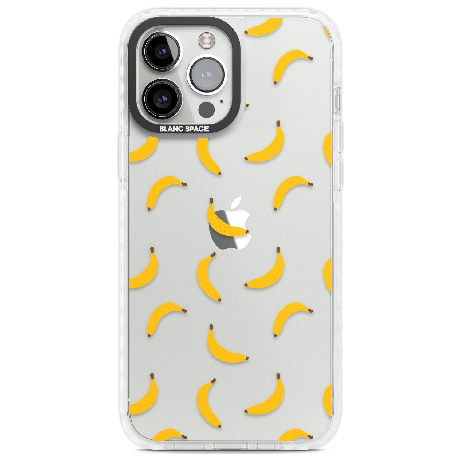 Banana Pattern Phone Case iPhone 13 Pro Max / Impact Case,iPhone 14 Pro Max / Impact Case Blanc Space