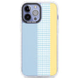 Abstract Grid Blue & Yellow Phone Case iPhone 13 Pro Max / Impact Case,iPhone 14 Pro Max / Impact Case Blanc Space