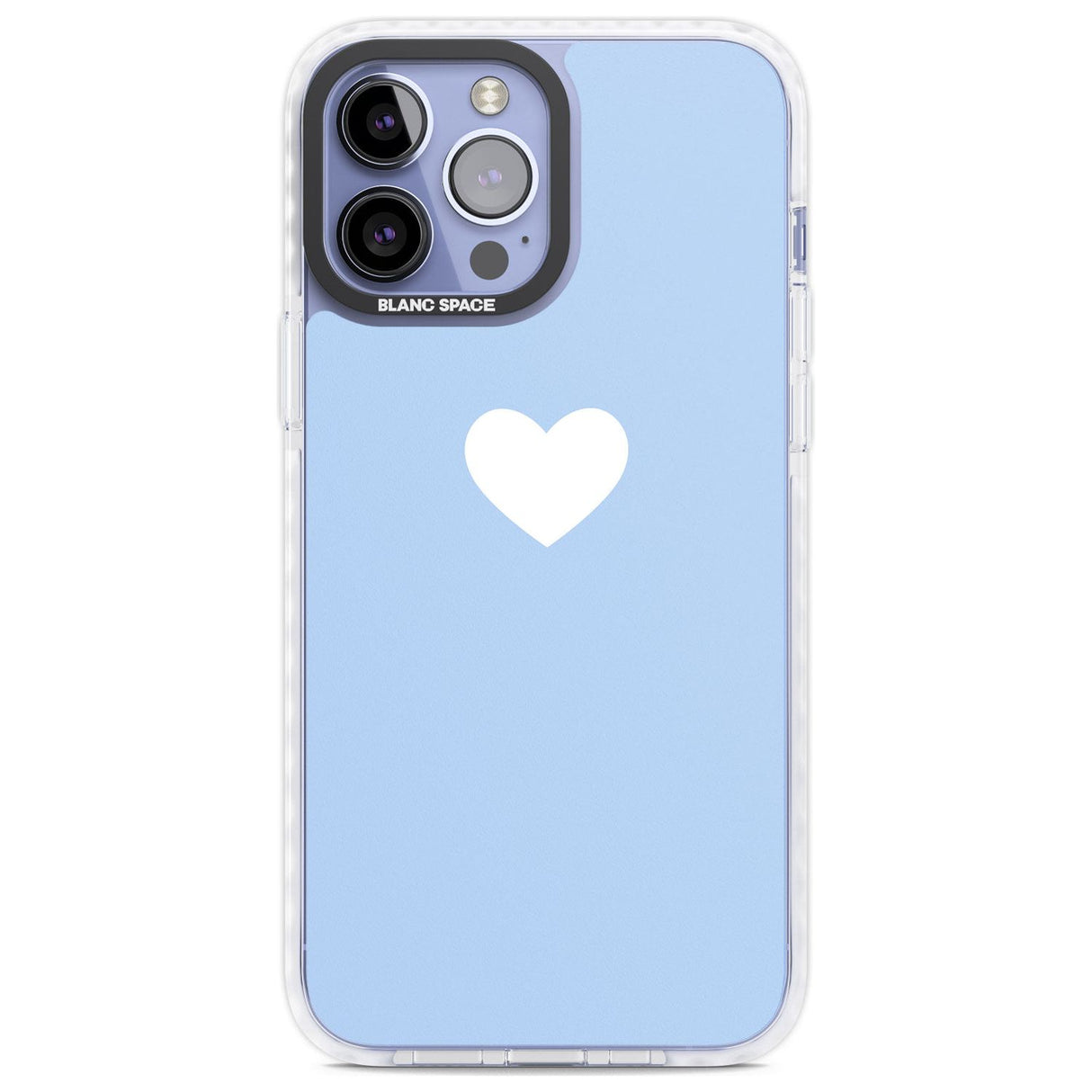 Single Heart Design: White & Baby Blue