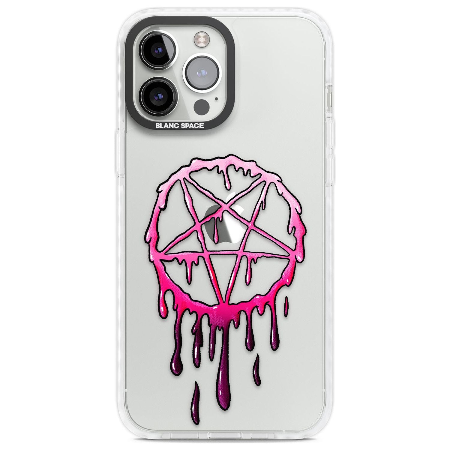 Pentagram of Blood Phone Case iPhone 13 Pro Max / Impact Case,iPhone 14 Pro Max / Impact Case Blanc Space