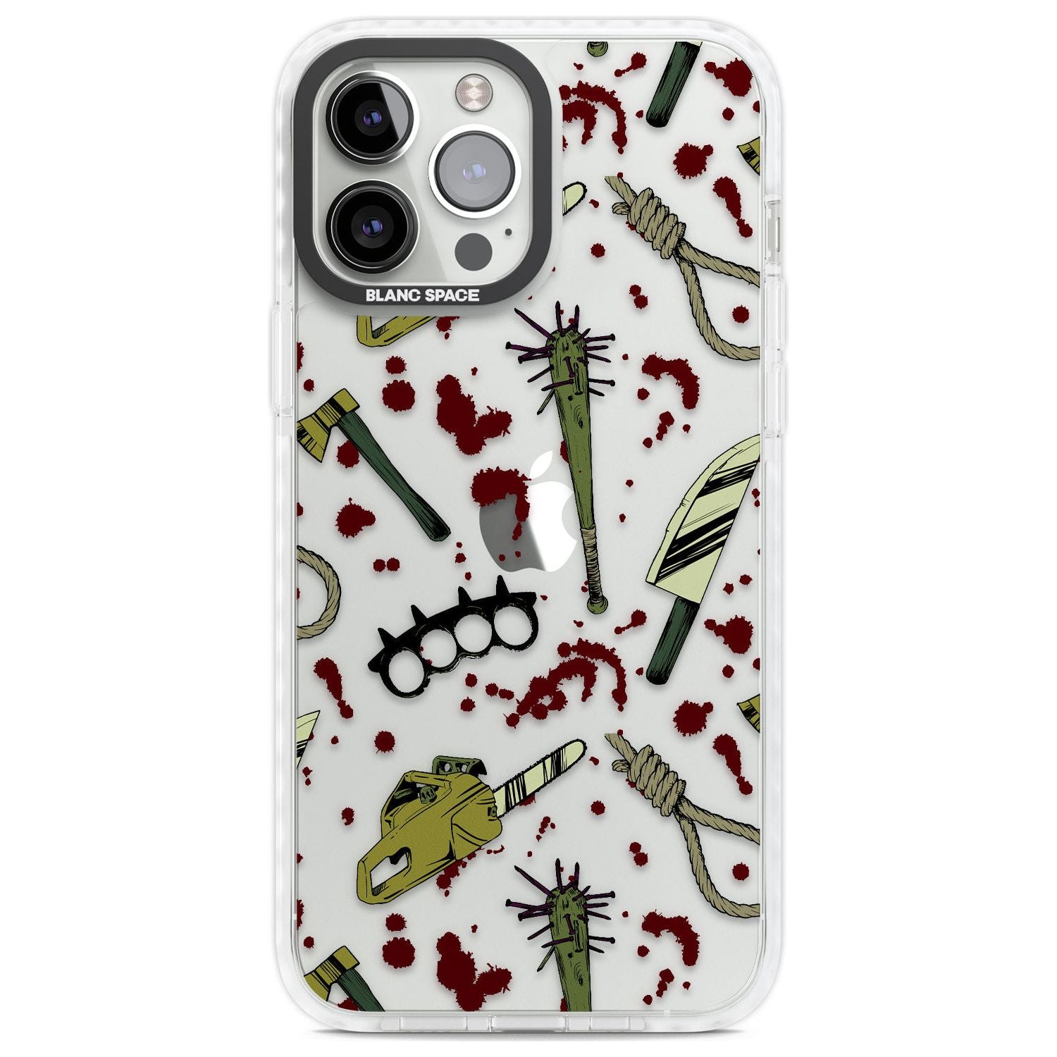 Movie Massacre Phone Case iPhone 13 Pro Max / Impact Case,iPhone 14 Pro Max / Impact Case Blanc Space