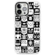 Checkerboard Heads Phone Case iPhone 13 Pro Max / Impact Case,iPhone 14 Pro Max / Impact Case Blanc Space