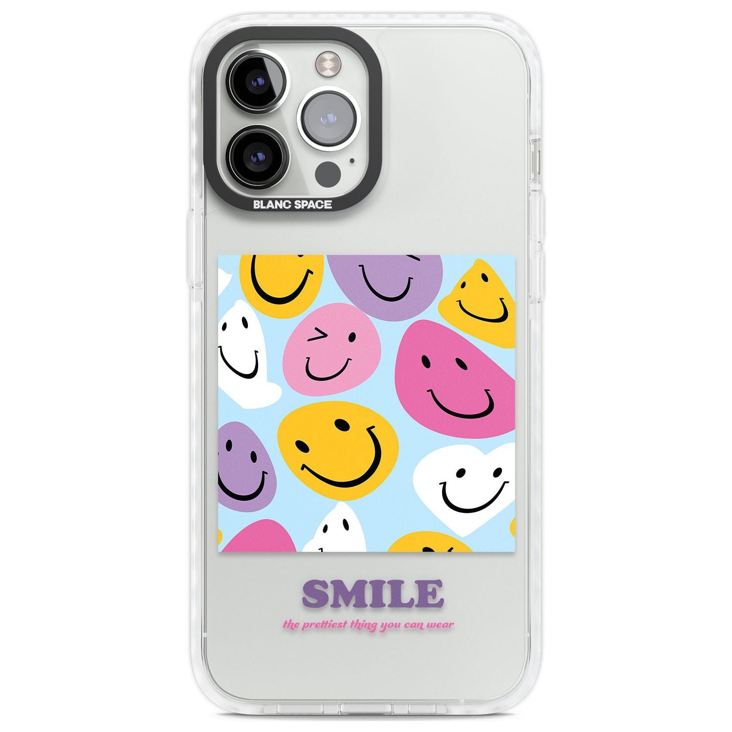 A Smile Phone Case iPhone 13 Pro Max / Impact Case,iPhone 14 Pro Max / Impact Case Blanc Space