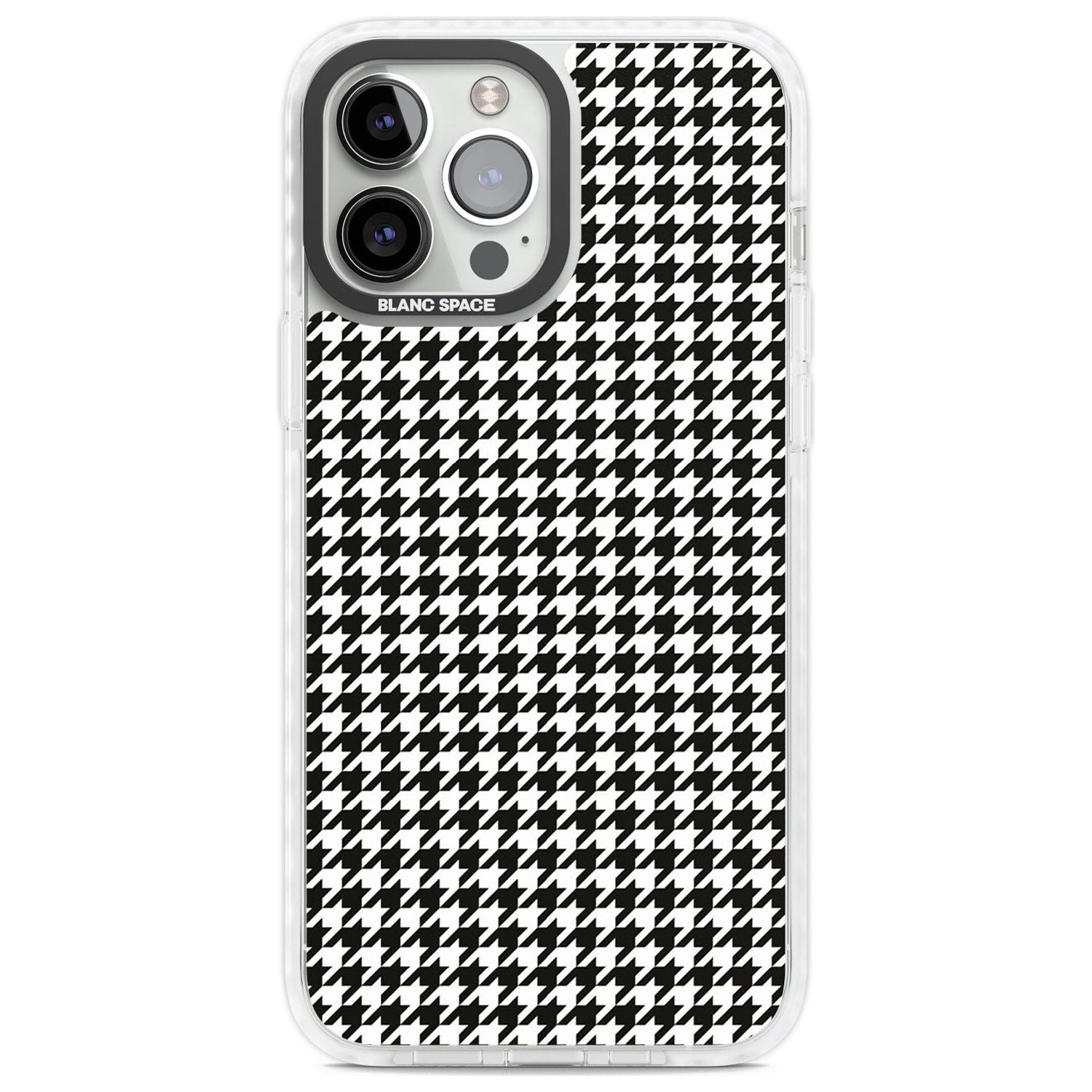 Chic Houndstooth Check Phone Case iPhone 13 Pro Max / Impact Case,iPhone 14 Pro Max / Impact Case Blanc Space