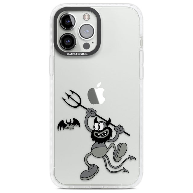 Dancing Devil Phone Case iPhone 13 Pro Max / Impact Case,iPhone 14 Pro Max / Impact Case Blanc Space