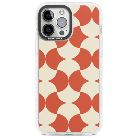 Abstract Retro Shapes: Psychedelic Pattern Phone Case iPhone 13 Pro Max / Impact Case,iPhone 14 Pro Max / Impact Case Blanc Space