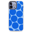 Abstract Retro Shapes: Blue Dots Phone Case iPhone 13 Pro Max / Impact Case,iPhone 14 Pro Max / Impact Case Blanc Space