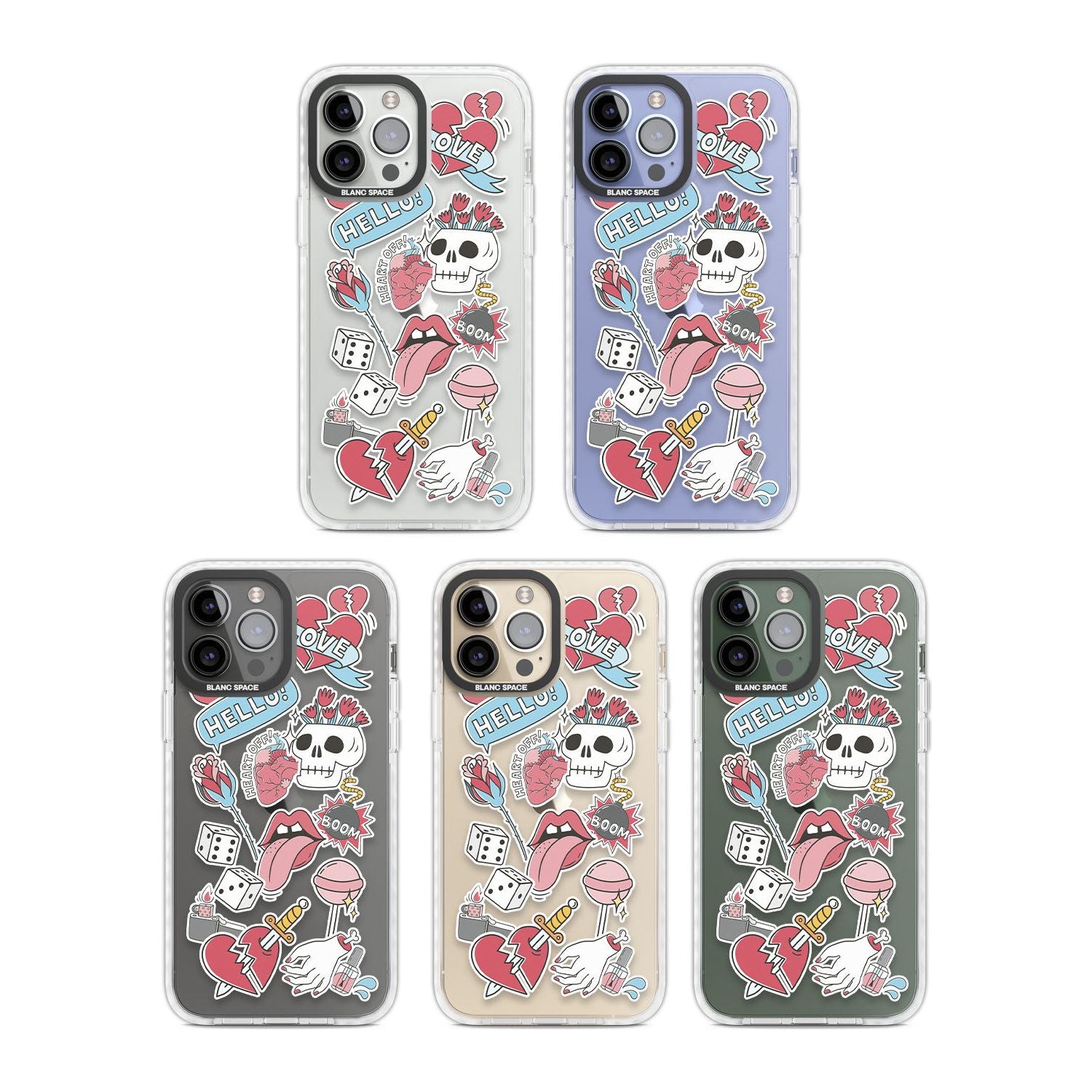 Skull & Flowers Stickers