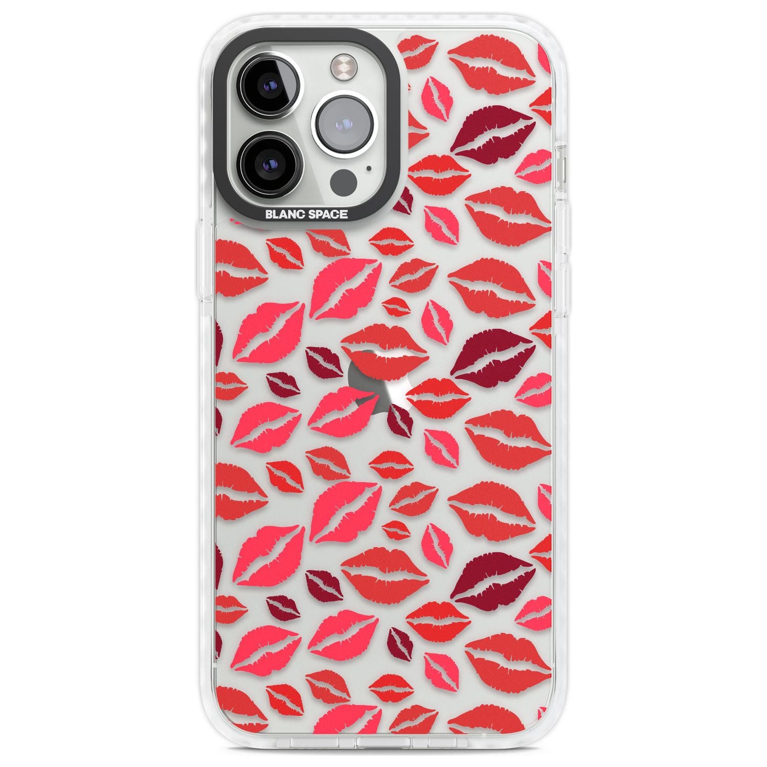Lips Pattern Phone Case iPhone 13 Pro Max / Impact Case,iPhone 14 Pro Max / Impact Case Blanc Space