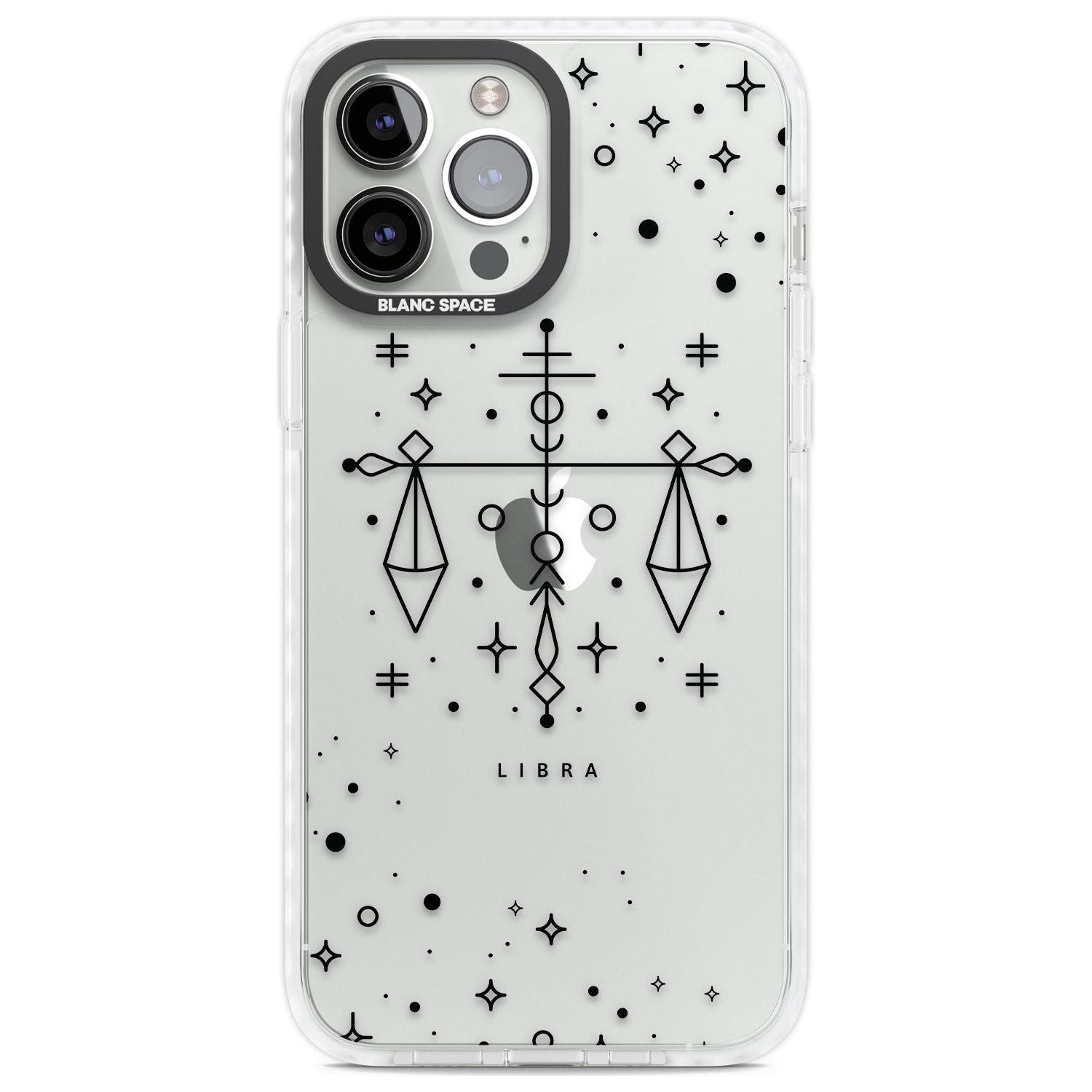 Libra Emblem - Transparent Design Phone Case iPhone 13 Pro Max / Impact Case,iPhone 14 Pro Max / Impact Case Blanc Space