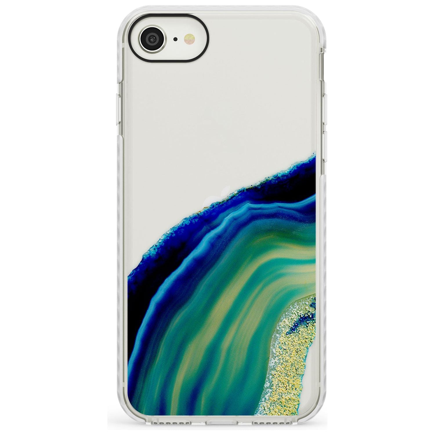 Green & Blue Gemstone Crystal Impact Phone Case for iPhone SE 8 7 Plus