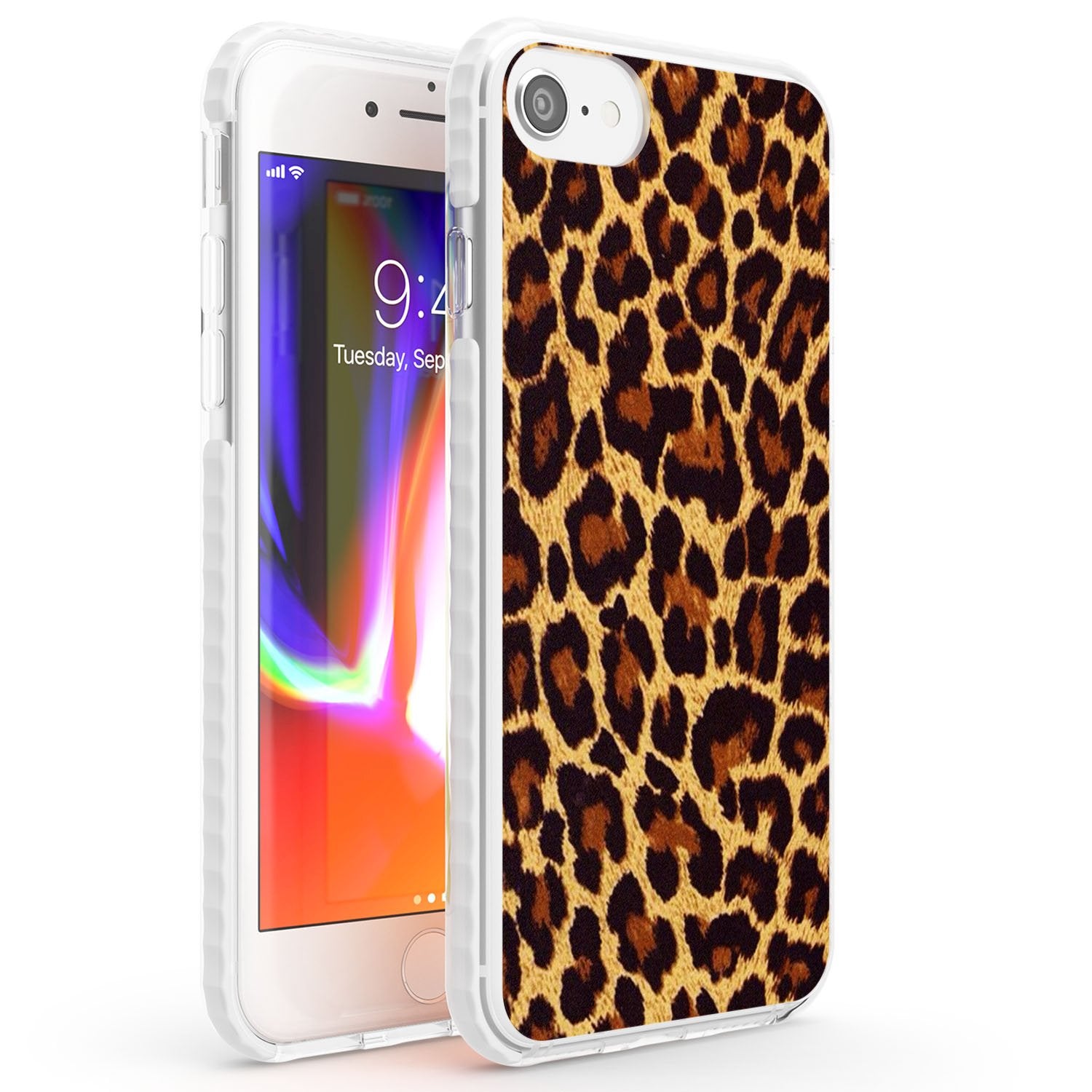 Gold Leopard Print Phone Case iPhone 7/8 / Impact Case,iPhone SE / Impact Case Blanc Space