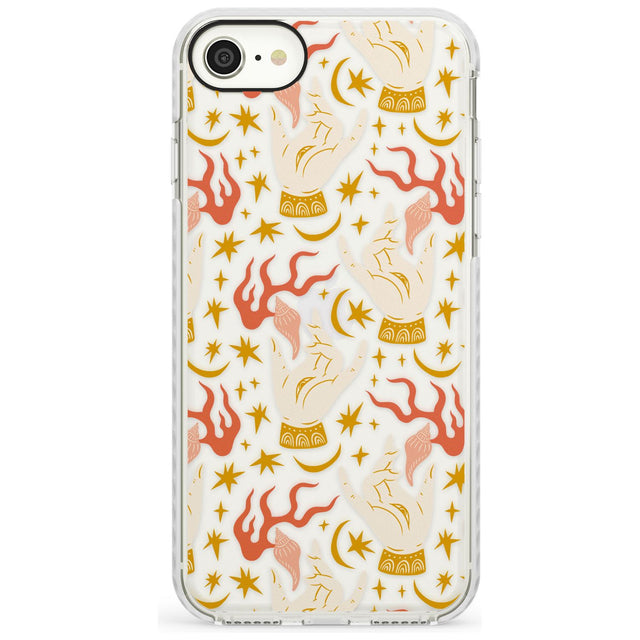 Hand Watcher Pattern Impact Phone Case for iPhone SE 8 7 Plus